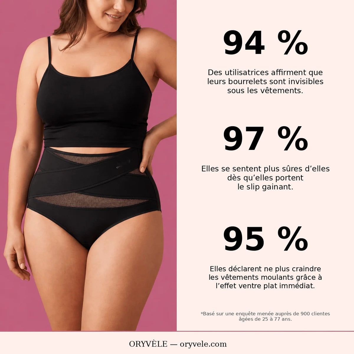 Culotte gainante taille haute avec maintien du ventre sans coutures